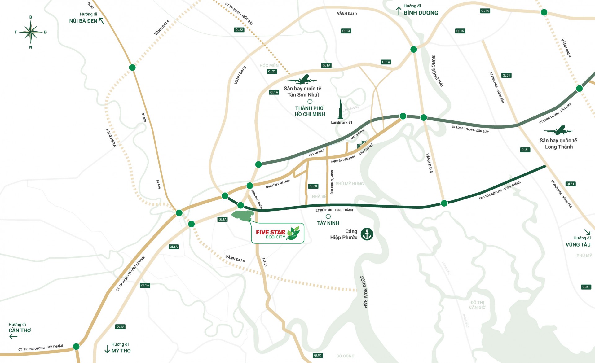 Vị trí Five Star Eco City